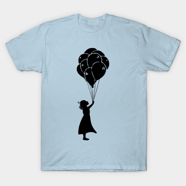 Girl with balloon T-Shirt by Unelmoija